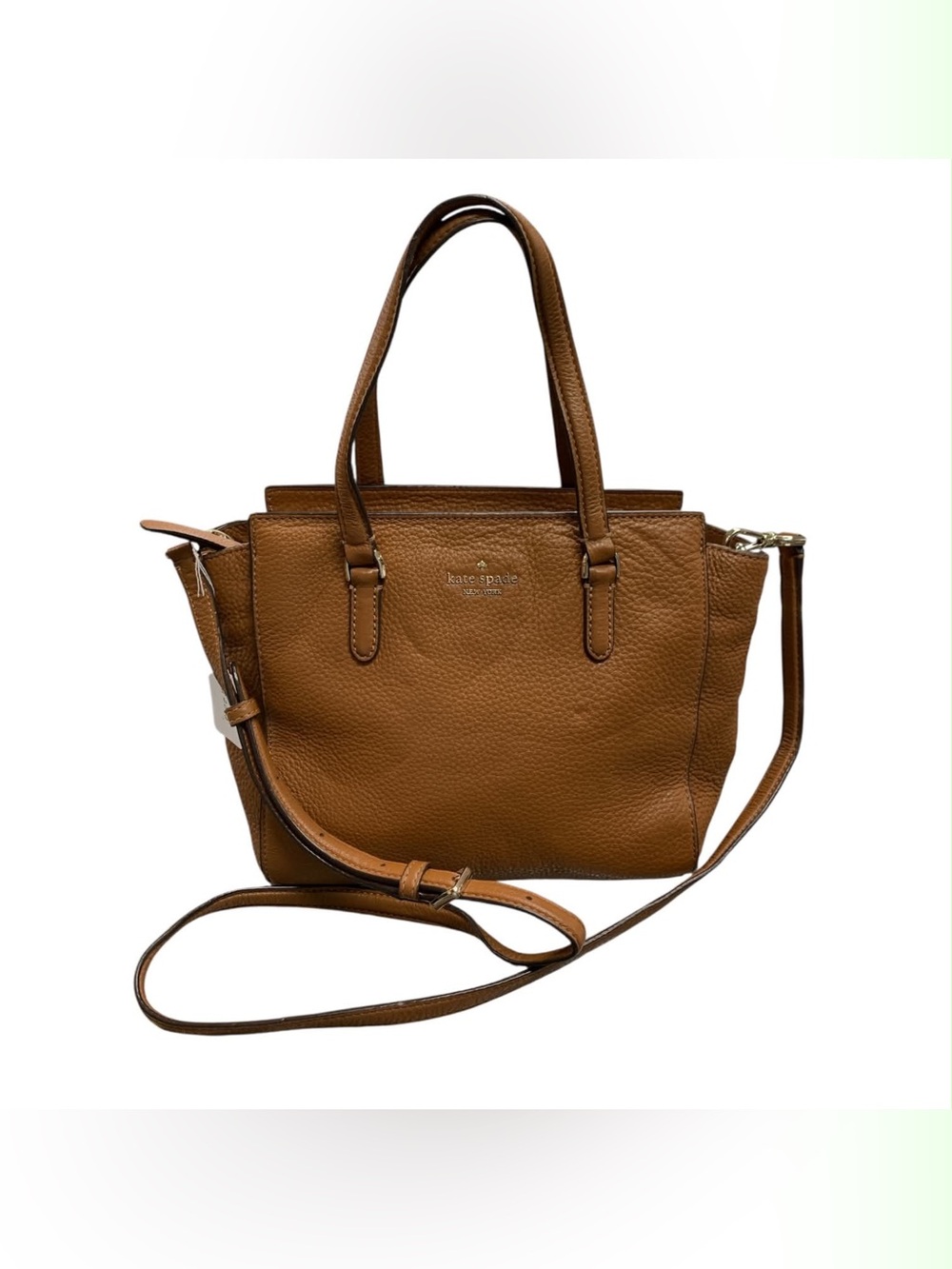 Kate Spade Tan Pebbled Leather Tote Bag